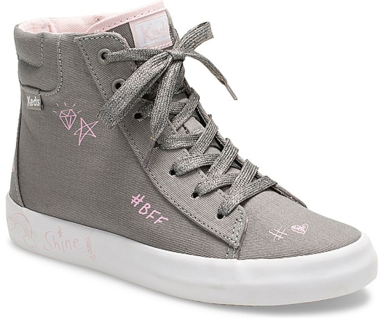 Kids' Keds Big Kid Double Up High Top Casuals Shoes Grey | OUPK30179