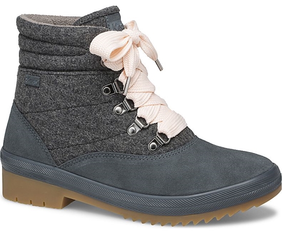 Women's Keds Camp Water High Tops Boots Blue Grey | OYGS89427