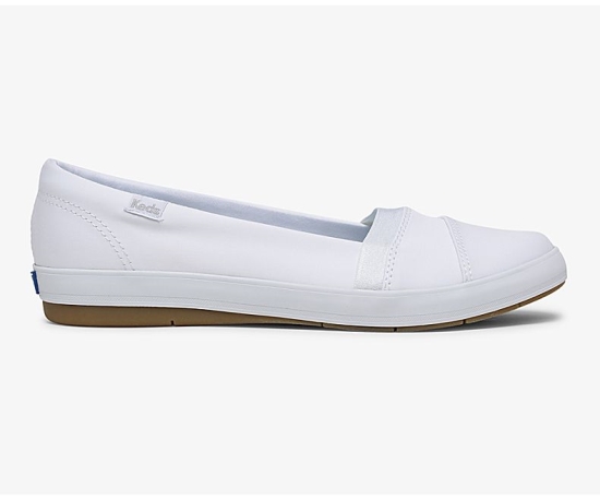 Women's Keds Carmel Comfort Slip On Shoes White | PFTC74023