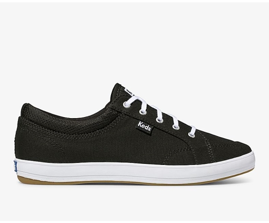 Women's Keds Center Lace Up Shoes Black | UWLM86419