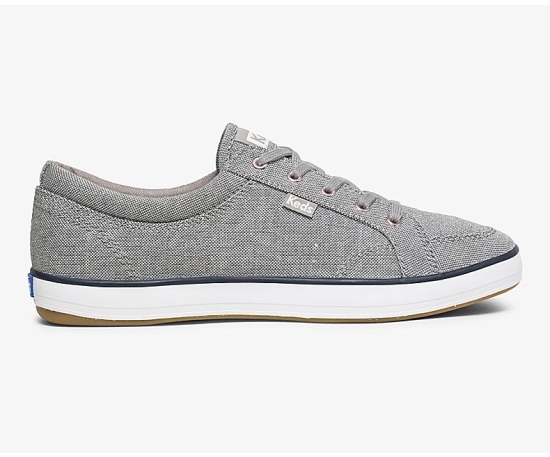 Women's Keds Center Speckled Knit Comfort Lace Up Shoes Grey | RQAI86917