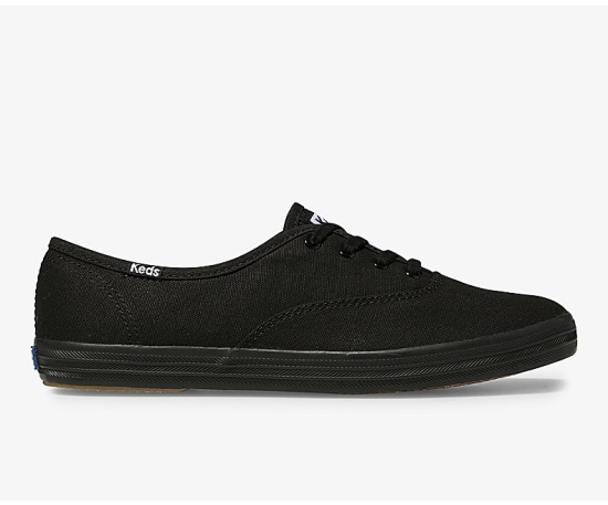 Women's Keds Champion Canvas Originals Champion Shoes Black | GYVD21874