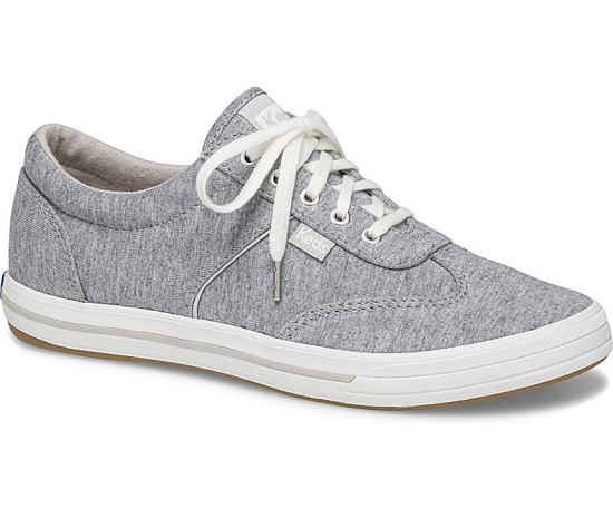 Women's Keds Courty Jersey Lace Up Shoes Deep Grey | QHDM53718