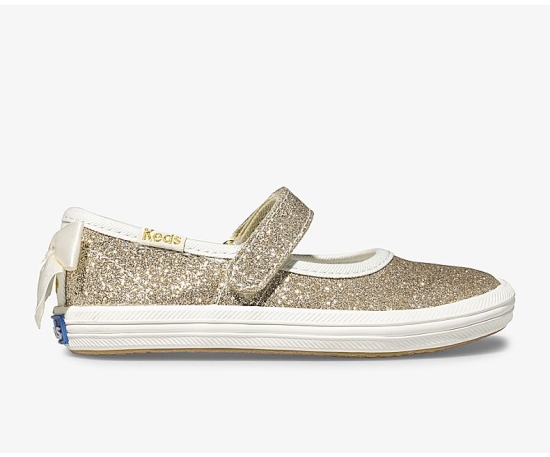 Women's Keds Little Kid Wedding Mary Janes Shoes Gold | DVPB96485