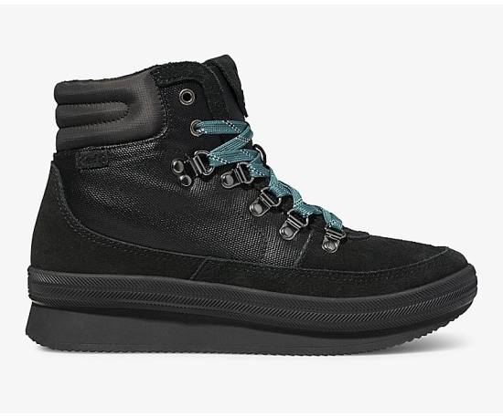 Women's Keds Midland Water High Tops Boots Black | HTNY81479