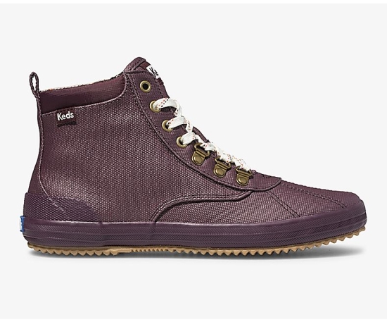 Women's Keds Scout Boot II Water High Tops Boots Burgundy | WBLT17932