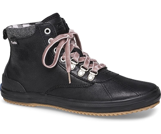 Women's Keds Scout Water High Tops Boots Black | ASHW47162