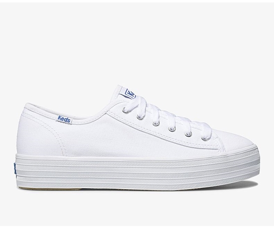 Women's Keds Triple Kick Triple Shoes White | UMTZ59260