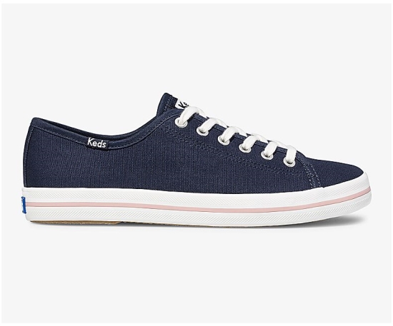 Women's Keds Washable Kickstart Lace Up Shoes Navy | OIZC38076