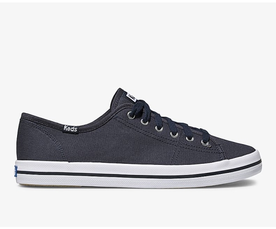 Women's Keds Washable Kickstart Lace Up Shoes Navy | RODY60739