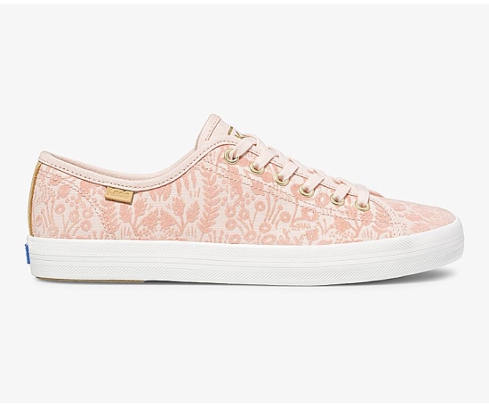 Women's Keds x Rifle Paper Co Kickstart Tapestry Lace Up Shoes Pink | XOPI10896