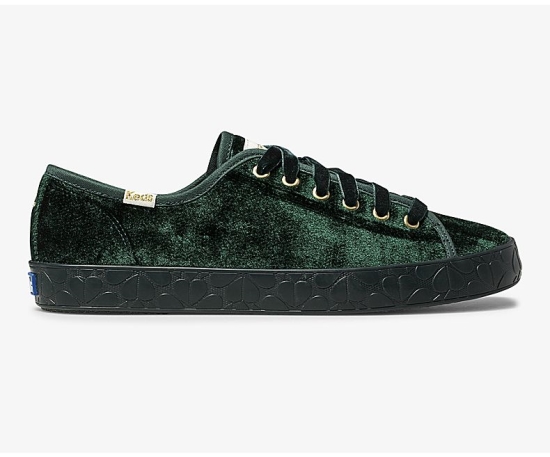 Women's Keds x kate spade new york Kickstart Logo Foxing Lace Up Shoes Green | BTGX25097